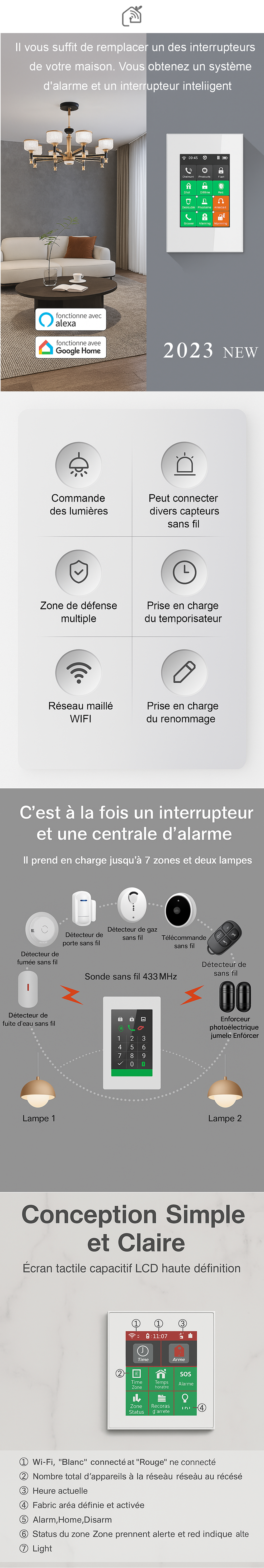L8 LCD Alarm Smart Switch 1
